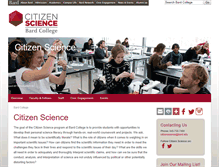Tablet Screenshot of citizenscience.bard.edu